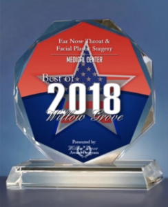 Ear Nose Throat Specialists, PC -  -  - Dr. Goldberg - Ear Nose Throat & Facial Plastic Surgery Receives 2018 Best of Willow Grove Award - 